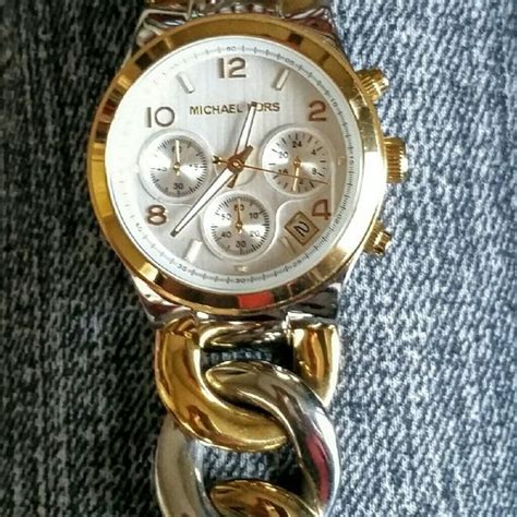 michael kors chain link watch silver